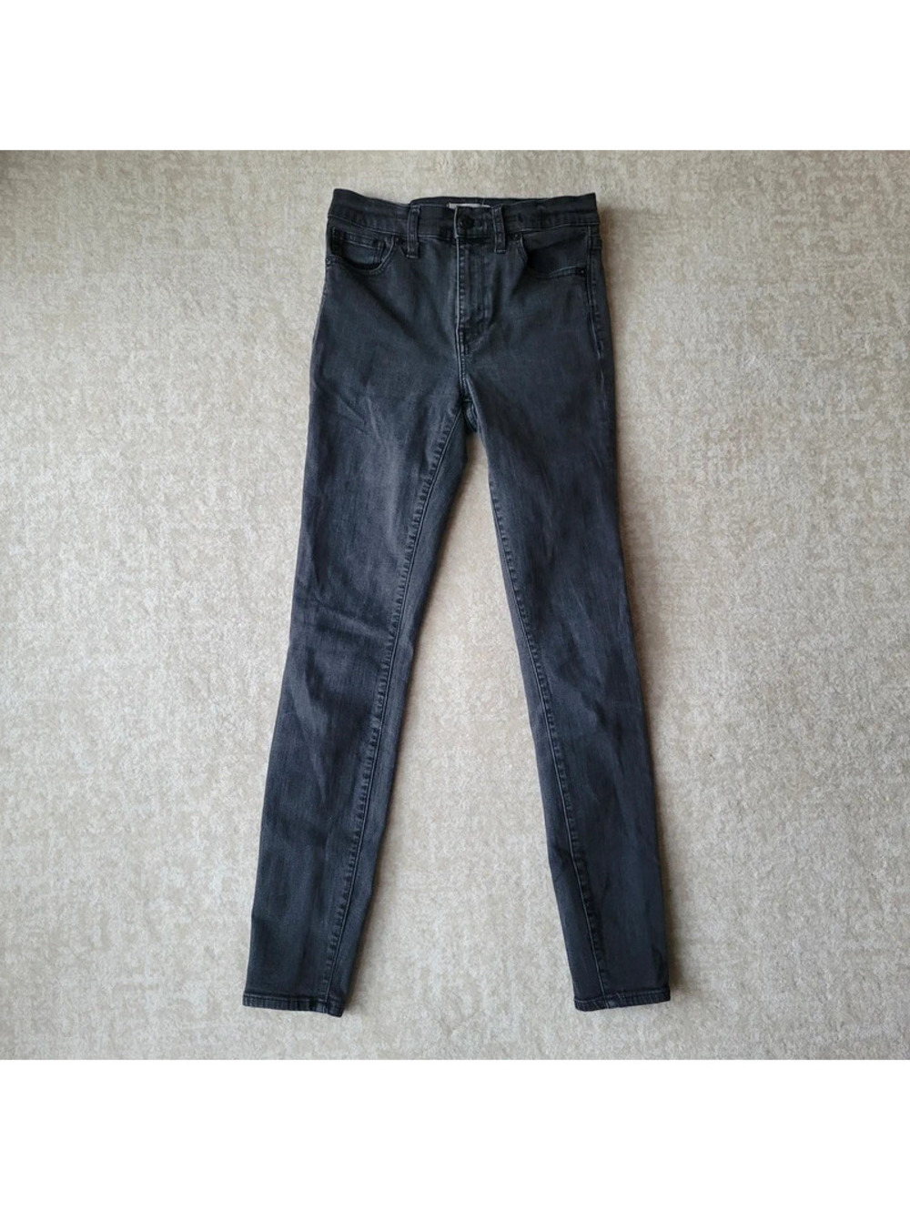 Madewell High Riser Skinny Jeans 27 Womesn Faded Black Stretch Denim Modern